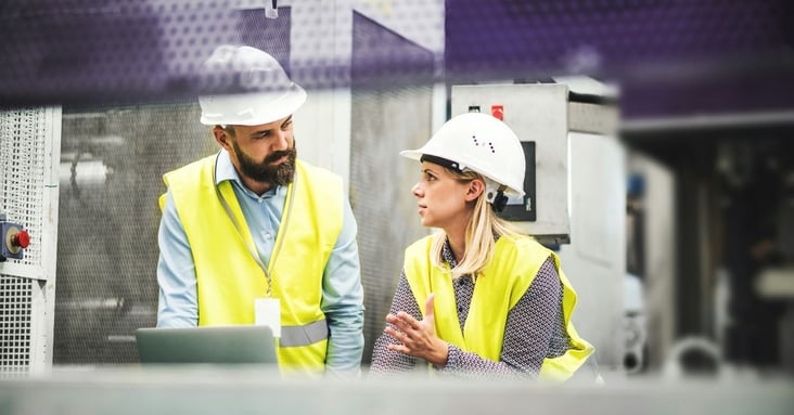 A leader engaging in a safety conversation